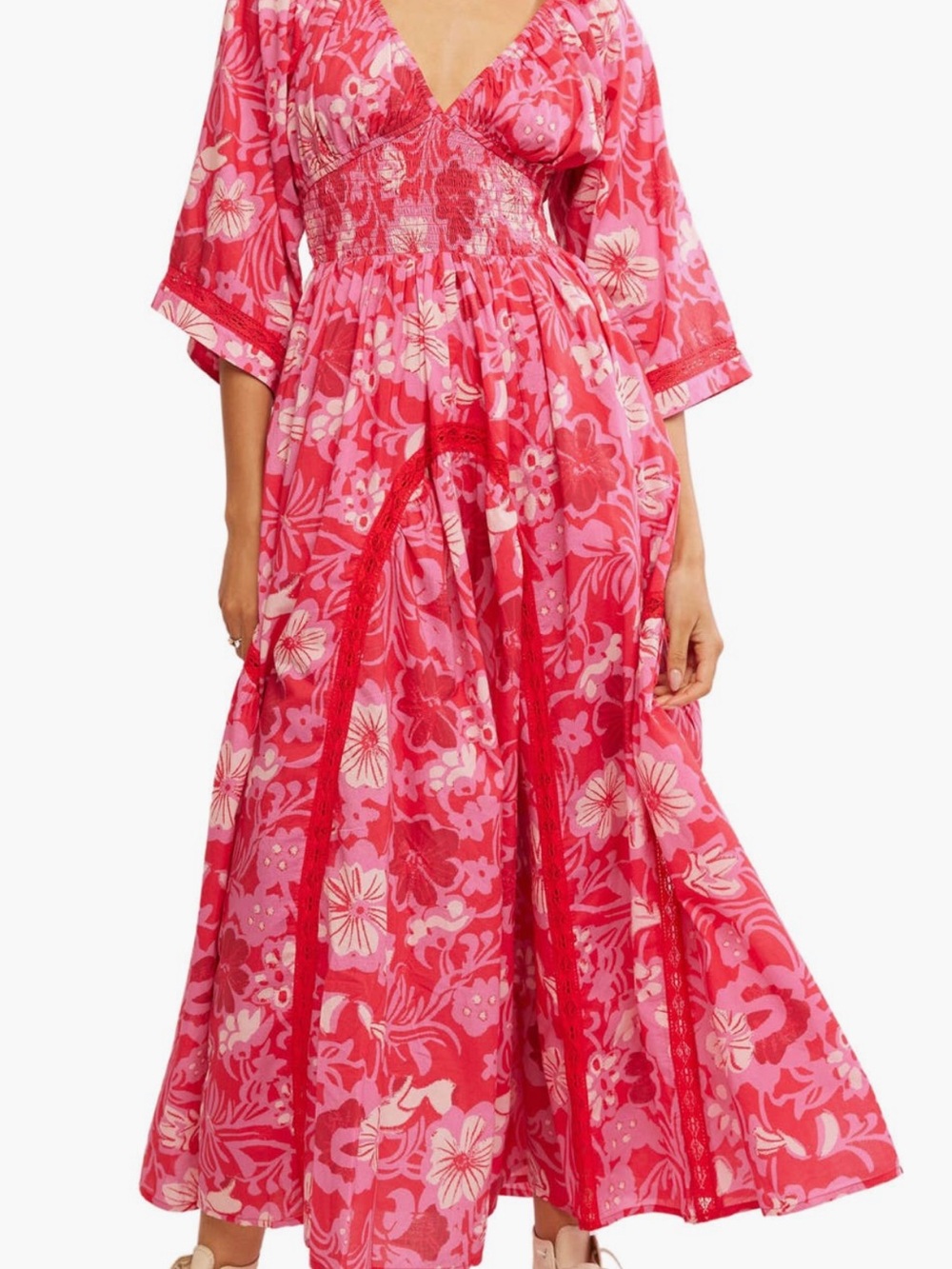Smocked Waist Maxi Dress